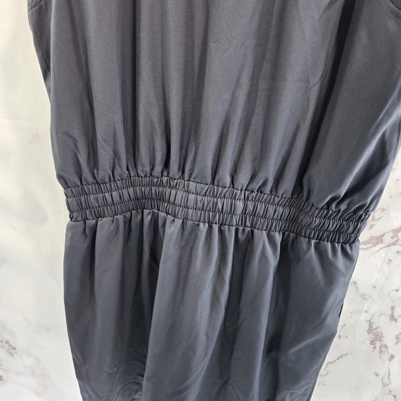 Evereve Dress Womens Large Gray Zip Mock Mini Scout Ribbed Active Drawstring - Picture 8 of 11
